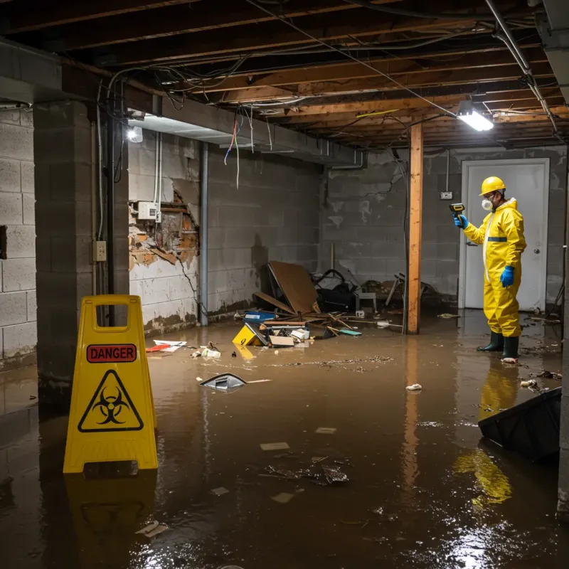 Flooded Basement Electrical Hazard in Grandview Plaza, KS Property